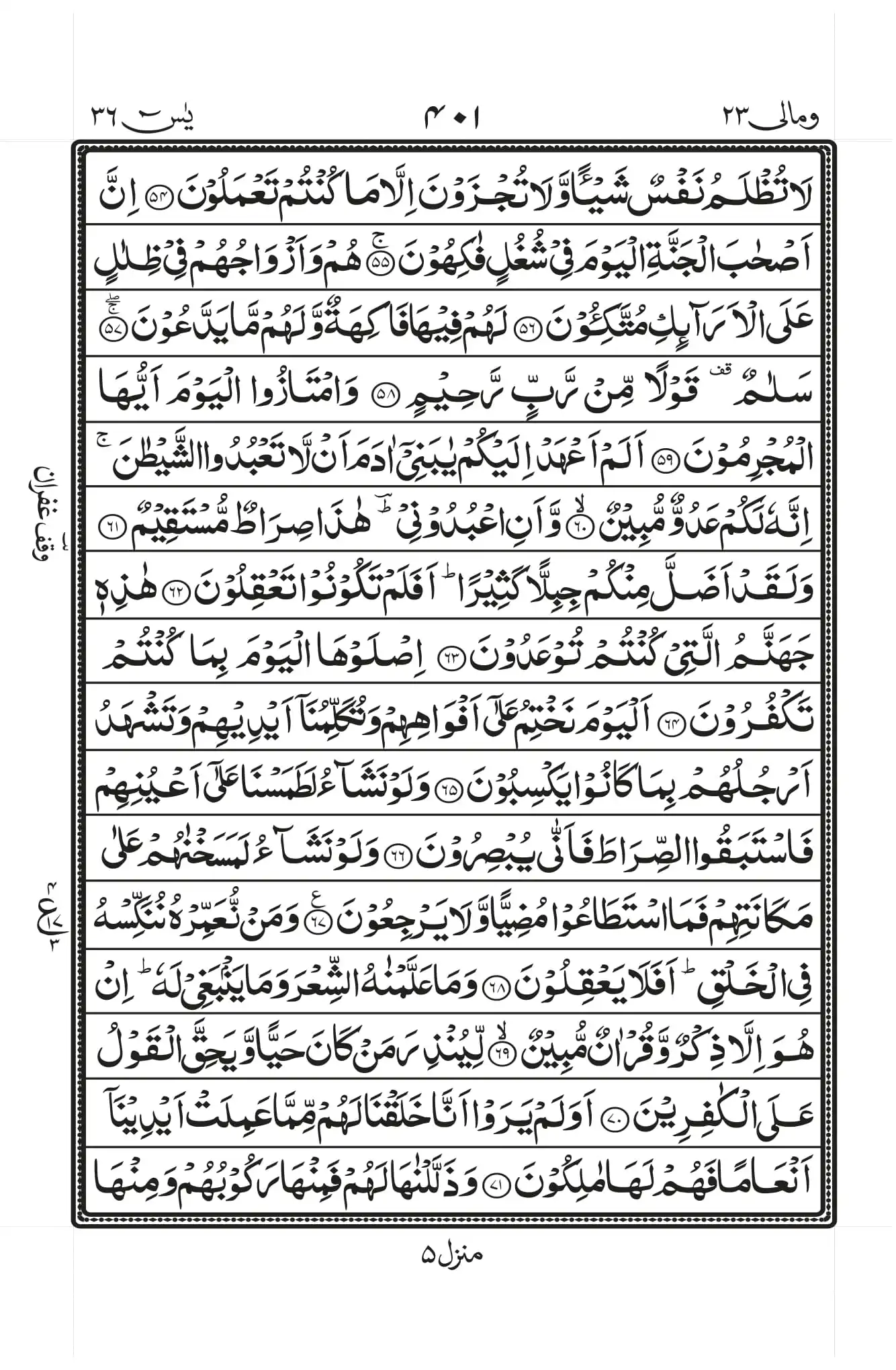 surah yaseen 5